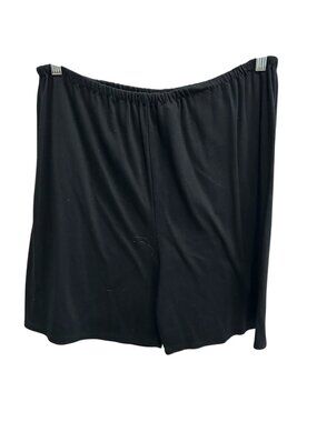 Black Elastic Waist Shorts Free Size Unisex Lightweight Casual Wear Swim Shorts